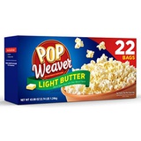 Pop Weaver Microwave Popcorn Pop Weaver 105511 Microwave Popcorn Light Butter 2.5oz Bag 22/Box
