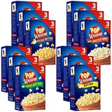 Pop Weaver Microwave Popcorn Variety Pack - 3 Boxes Each (9 Bags Each) of Light Butter, Butter, Extra Butter and Kettle Corn - 12 Boxes Total (36 Bags Total)