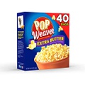 Pop Weaver Microwave Popcorn Pop Weaver Extra Butter Microwave Popcorn Bags, 2.25 Oz., 40 Count (Pack of 1)
