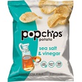 popchips Sea Salt & Vinegar Potato Chips Single Serve 0.8 oz Bags (Pack of 24) (F-AR-75500)