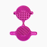 Practk Palmat Silicone Makeup Brush Cleaning Mat, Portable Washing Tool Scrubber to Clean All Makeup and Cosmetic Brushes - Purple