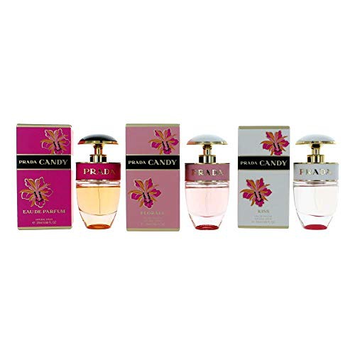 프라다 Prada Candy 3-Piece Set for Women (Candy Eau de Parfum, Candy Kiss, Candy Florale)