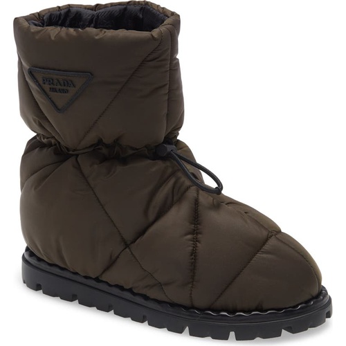 프라다 Prada Blow Drawcord Slipper Bootie_MIMETICO