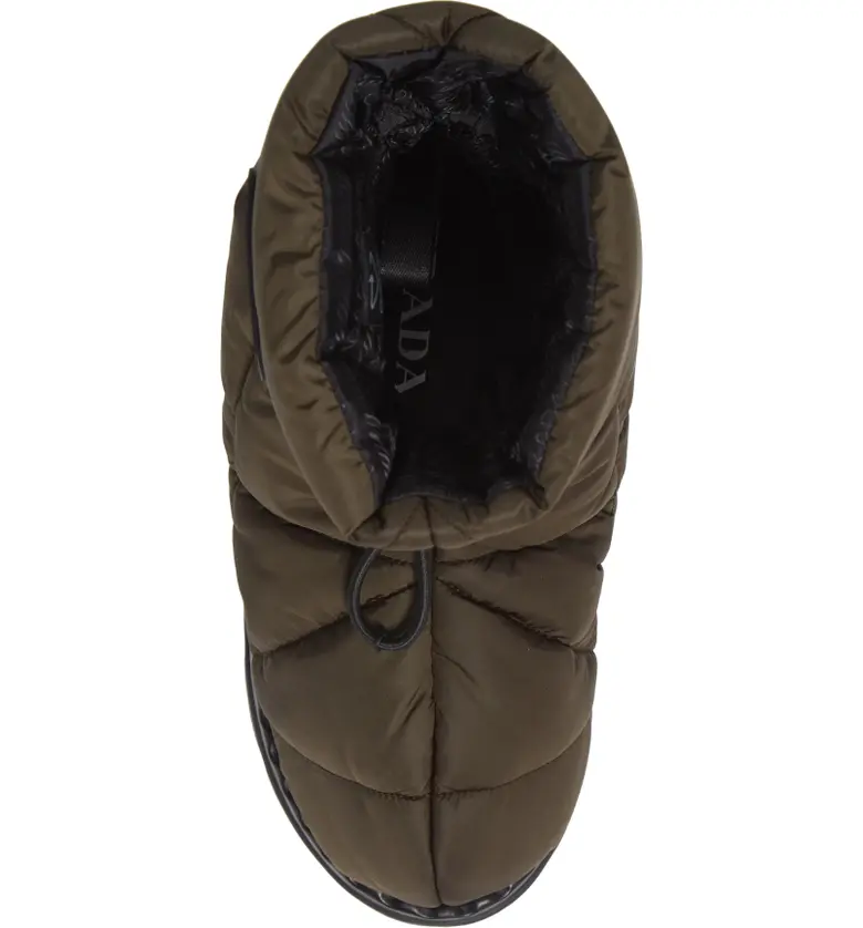 프라다 Prada Blow Drawcord Slipper Bootie_MIMETICO