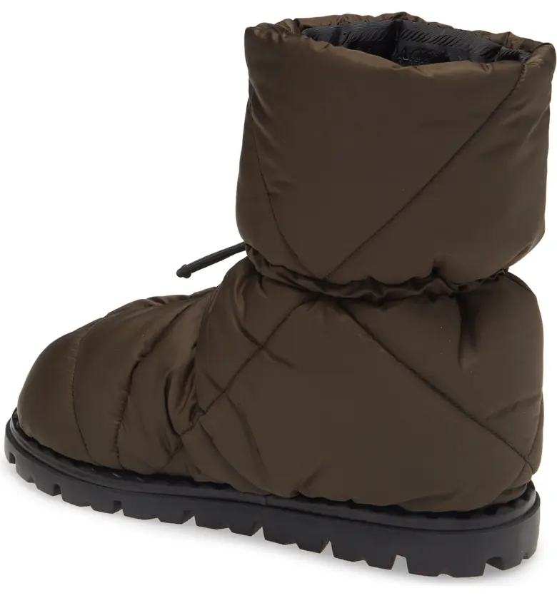 프라다 Prada Blow Drawcord Slipper Bootie_MIMETICO