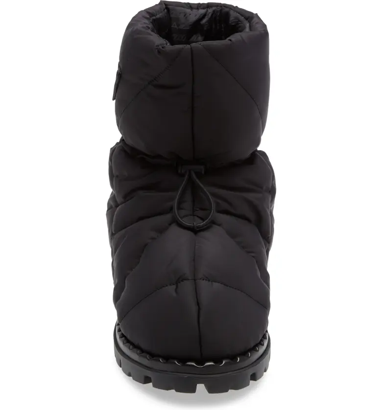 프라다 Prada Blow Drawcord Slipper Bootie_NERO
