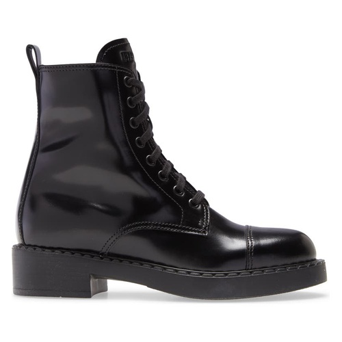 프라다 Prada Chocolate Combat Boot_NERO