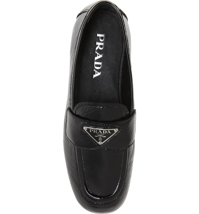 프라다 Prada Triangle Logo Loafer_NERO