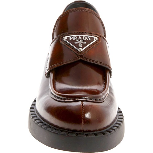 프라다 Prada Triangle Logo Loafer_TABACCO