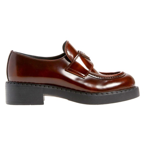 프라다 Prada Triangle Logo Loafer_TABACCO