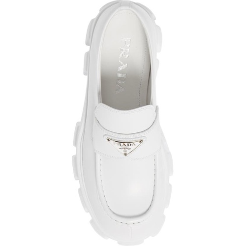 프라다 Prada Monolith Lug Sole Loafer_BIANCO