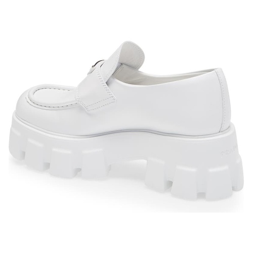 프라다 Prada Monolith Lug Sole Loafer_BIANCO