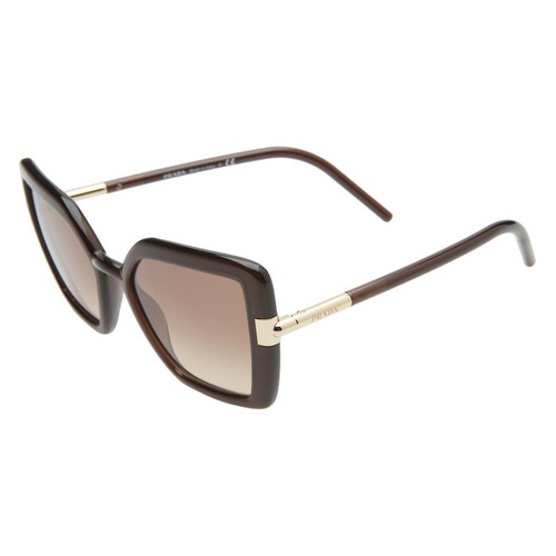 프라다 Prada 54mm Gradient Butterfly Sunglasses_CRYSTAL DARK BROWN/ BROWN GREY