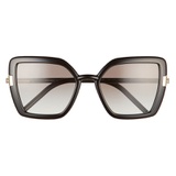 Prada 54mm Gradient Butterfly Sunglasses_BLACK/ GREY Gradient