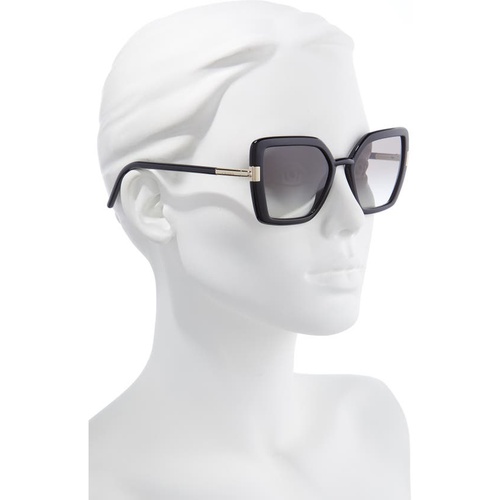 프라다 Prada 54mm Gradient Butterfly Sunglasses_BLACK/ GREY Gradient