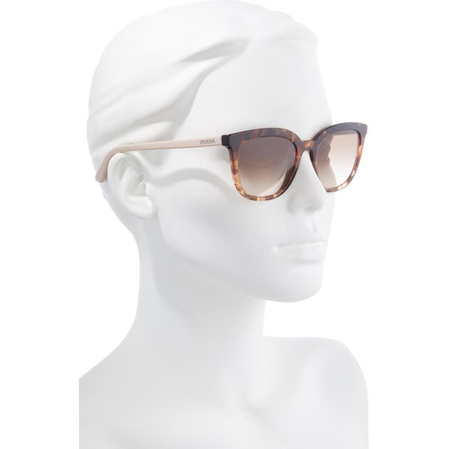 프라다 Prada Pillow 53mm Cat Eye Sunglasses_CARAMEL TORTOISE/ BROWN