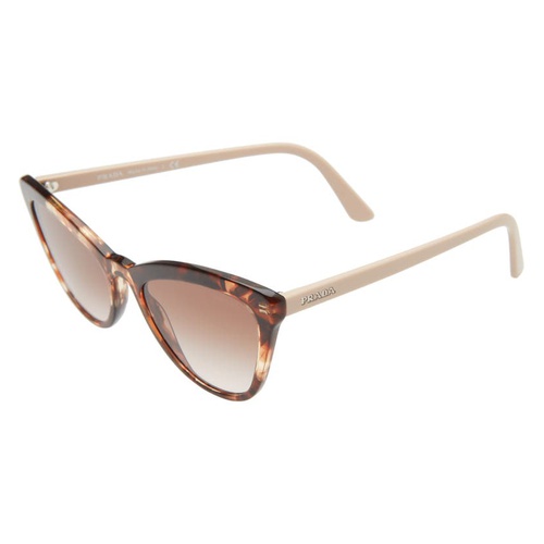 프라다 Prada 56mm Gradient Cat Eye Sunglasses_CARAMEL TORTOISE/ BROWN