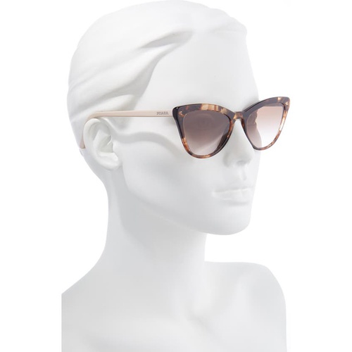프라다 Prada 56mm Gradient Cat Eye Sunglasses_CARAMEL TORTOISE/ BROWN