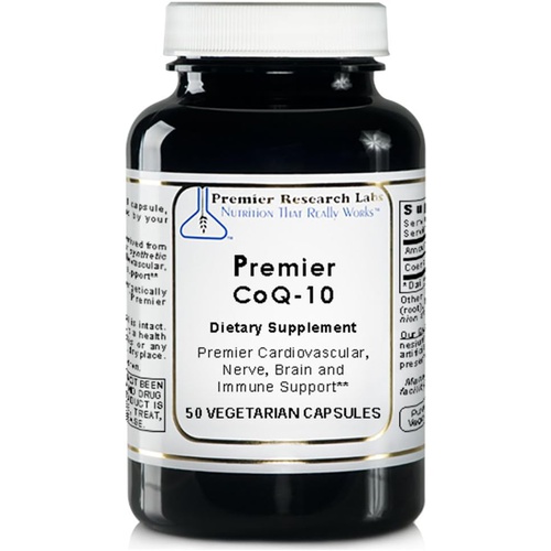  Premier Research Labs CoQ-10 - Supports Cardiovascular, Nerve, Brain & Immune System Health - with a Live-Source, Fermented CoQ10 - Pure Vegan & Gluten-Free - 50 Plant-Source Capsu
