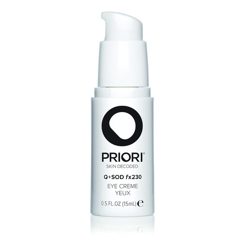  Priori Skincare Eye Creme with CoQ10 Lactic Acid Retinol Caffeine SOD Age Defying Eye Cream Corrective Hydrating Rejuvenating Eye Treatment 0.5 fl oz