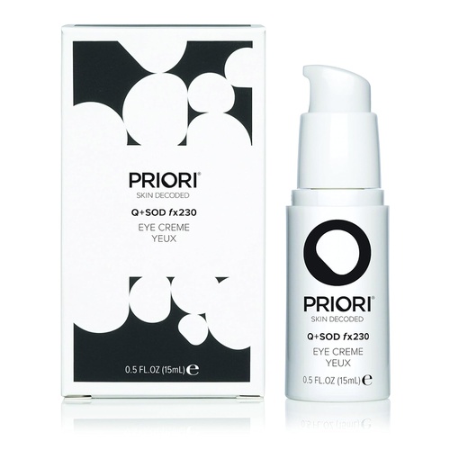  Priori Skincare Eye Creme with CoQ10 Lactic Acid Retinol Caffeine SOD Age Defying Eye Cream Corrective Hydrating Rejuvenating Eye Treatment 0.5 fl oz