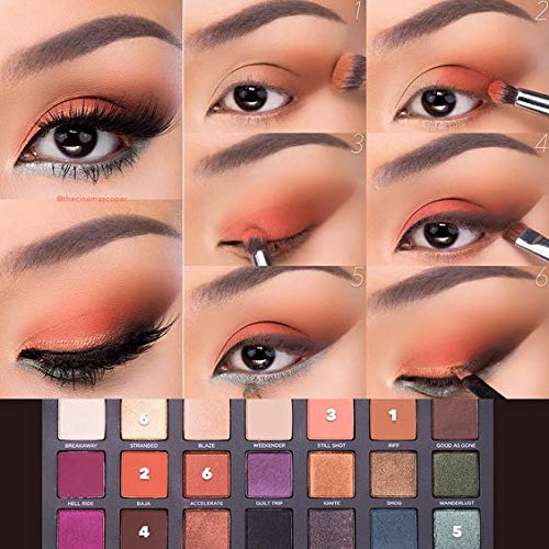  Prism Makeup 21 Colors Pigmented Eyeshadow Palette 6 Matte + 15 Shimmer Blendable Long Lasting Eye Shadow Palette Natural Colors Neutral Pigment Shadow Shimmers Make Up Cosmetics