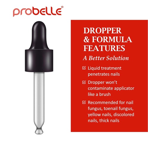  Probelle Natural Fungal Nail Treatment, Anti Fungal Nail Treatment, Nail Color Restoration, Clear Homeopathic Topical Solution .5 oz/ 15 ml (Patented Formula)