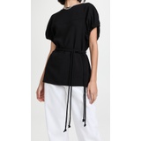 Proenza Schouler Matte Crepe Rounded Sleeve Top