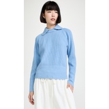 Proenza Schouler Rib Knit Collared Sweater