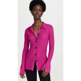 Proenza Schouler Rib Knit Collared Cardigan