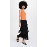 Proenza Schouler Textured Knit Fringe Skirt