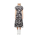 Proenza Schouler Printed Georgette Short Sleeve Dress