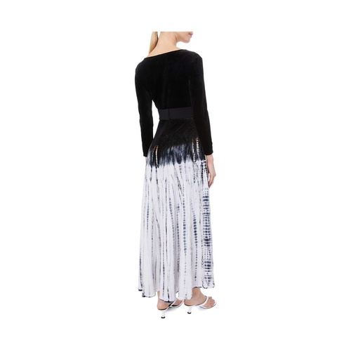  Proenza Schouler Tie-Dye Velvet Scoop Neck Dress