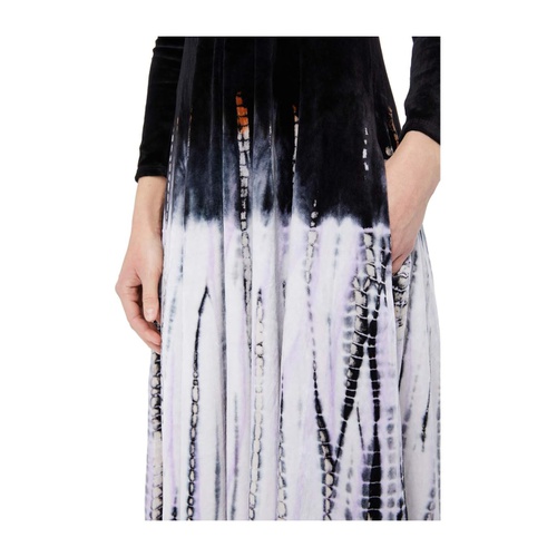  Proenza Schouler Tie-Dye Velvet Scoop Neck Dress