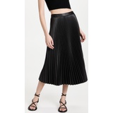 Proenza Schouler White Label Faux Leather Pleated Skirt