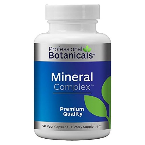  Professional Botanicals Mineral Complex - Bentonite Clay Trace Minerals, Kelp, Spirulina Nutrient Blend - 90 Vegetarian Capsules
