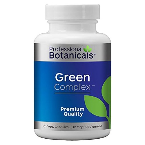  Professional Botanicals Green Complex - Vegan Non GMO Organic Spirulina Algae, Organic Barley Grass Eleuthero, Cordyceps, Rhodiola Rosea, Reishi, Ashwagandha Superfood Supplement -