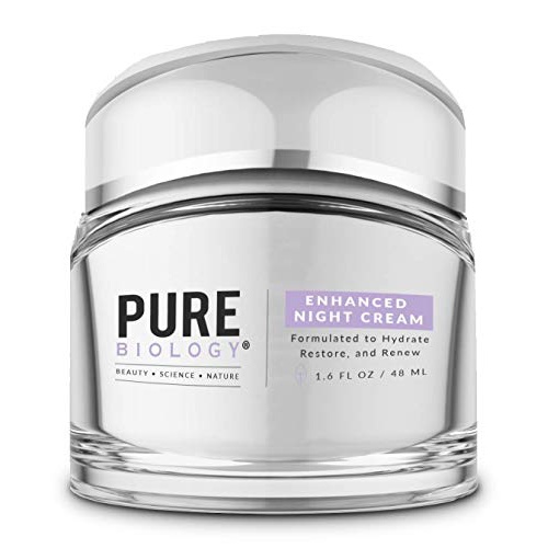  Pure Biology Premium Night Cream Face Moisturizer with Clinically Studied Syn-Coll, Retinol, Collagen & Hyaluronic Acid, Anti Aging Face Cream for Wrinkles, Eyes & Neck for Women &