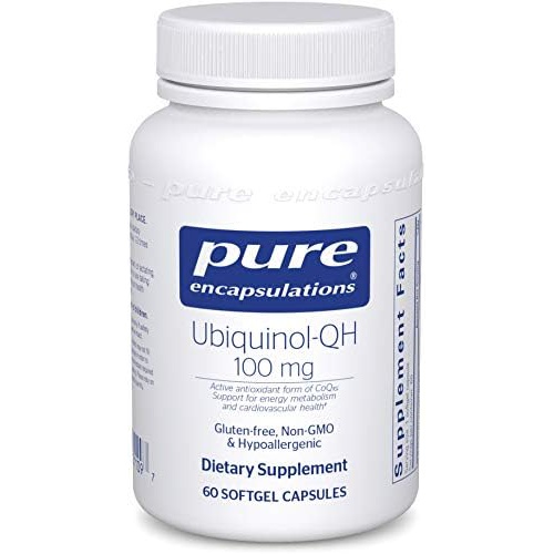  Pure Encapsulations Ubiquinol-QH 100 mg Active Form of CoQ10 to Support Immune Health, Cellular Energy, and Cardiovascular Health* 60 Softgel Capsules