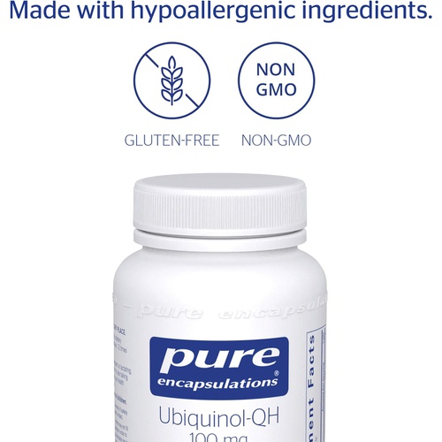  Pure Encapsulations Ubiquinol-QH 100 mg Active Form of CoQ10 to Support Immune Health, Cellular Energy, and Cardiovascular Health* 60 Softgel Capsules