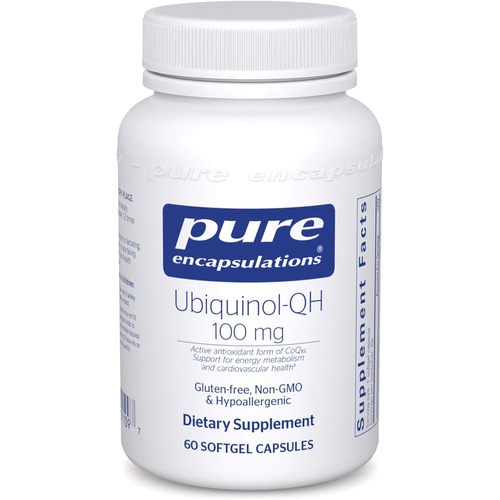  Pure Encapsulations Ubiquinol-QH 100 mg Active Form of CoQ10 to Support Immune Health, Cellular Energy, and Cardiovascular Health* 60 Softgel Capsules