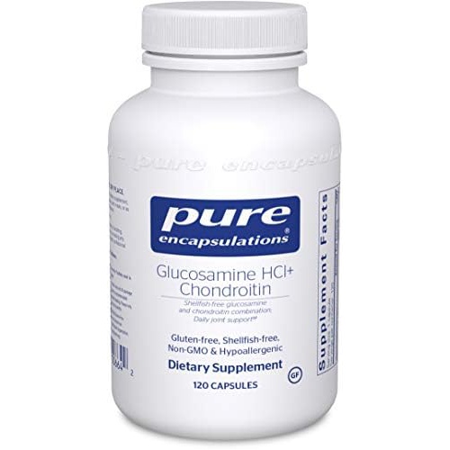  Pure Encapsulations Glucosamine HCl Chondroitin Hypoallergenic DualStrength Support for Healthy Joint Motility and Function 120 Capsules