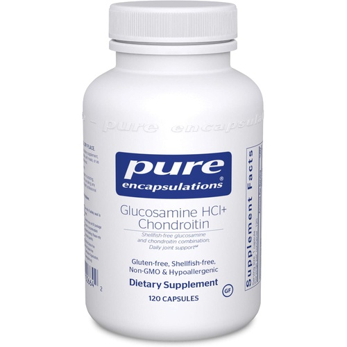  Pure Encapsulations Glucosamine HCl Chondroitin Hypoallergenic DualStrength Support for Healthy Joint Motility and Function 120 Capsules