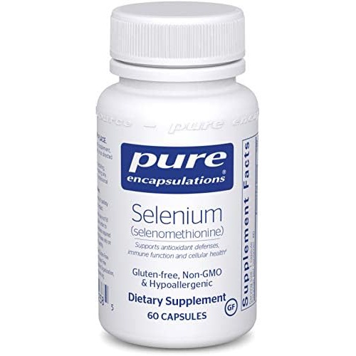  Pure Encapsulations Selenium (Selenomethionine) Antioxidant Supplement for Immune System, Collagen and Thyroid Support* 60 Capsules