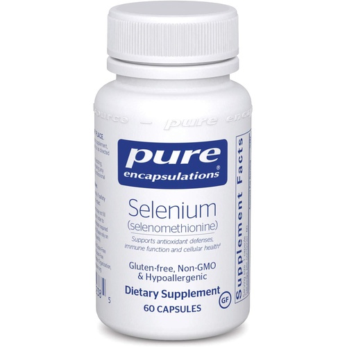  Pure Encapsulations Selenium (Selenomethionine) Antioxidant Supplement for Immune System, Collagen and Thyroid Support* 60 Capsules