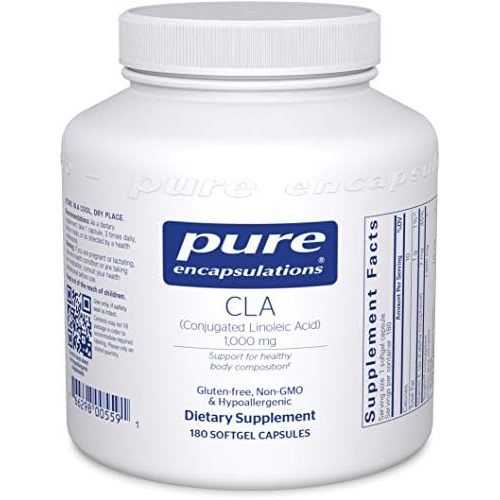  Pure Encapsulations CLA (Conjugated Linoleic Acid) 1,000 mg Promotes Healthy Body Composition with Exercise* 180 Softgel Capsules