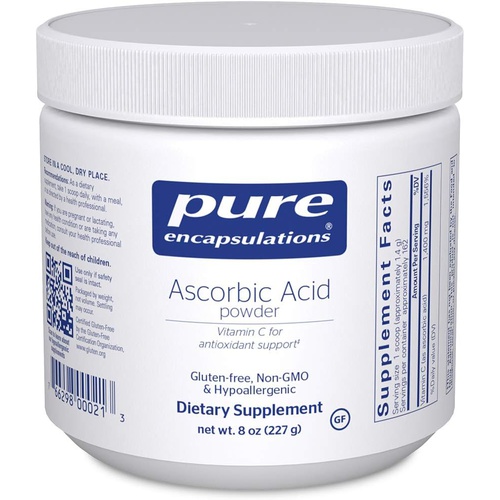  Pure Encapsulations Ascorbic Acid Powder Hypoallergenic Vitamin C Supplement for Antioxidant Support* 8 Ounces