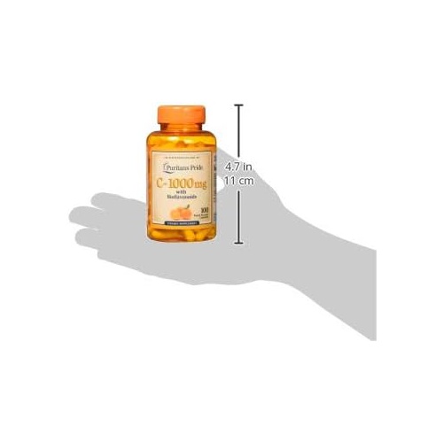  Puritans Pride Vitamin C with Bioflavonoids for Immune System Support & Skin Health Capsules