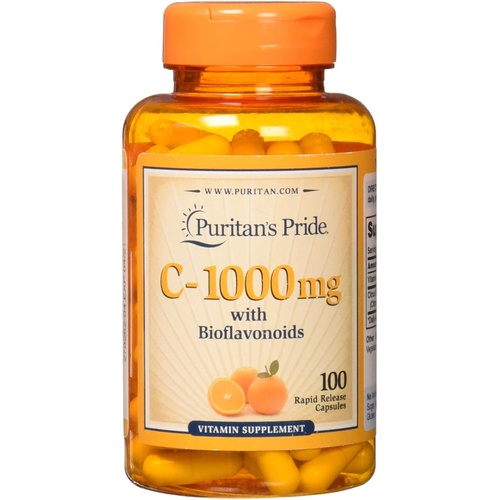  Puritans Pride Vitamin C with Bioflavonoids for Immune System Support & Skin Health Capsules