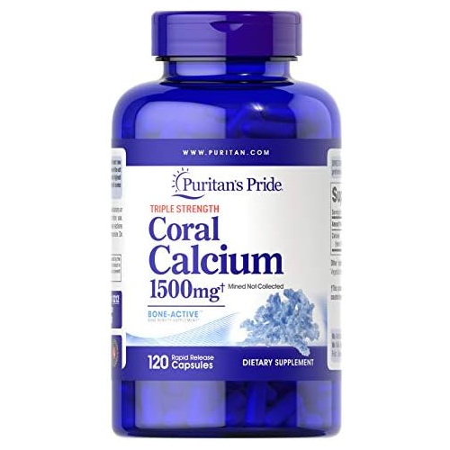  Puritans Pride Triple Strength Coral Calcium 1500 mg-120 Capsules
